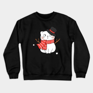 Cat Snowman Crewneck Sweatshirt